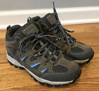 WOMENS Size 8.5 ITASCA Hiking Boots Gray Blue Brown Leather Nylon Waterproof
