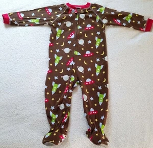 Carters ~ Boy's 1 PC Pajama ~ Size 24 Mo ~ Brown - Picture 1 of 7