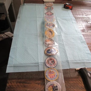 VINTAGE 12 KENNEDY SPACE CENTER SLEEVED APOLLO EMBLEMS - Picture 1 of 10