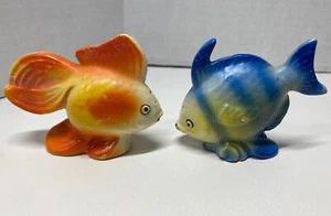 Vintage Goldfish Angel Fish Salt Pepper Shaker Set Japan w/ Corks - Picture 1 of 8