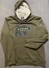 Alpine Design Męska bluza z kapturem Duża ciemnozielona bluza z kapturem Motyw niedźwiedzia