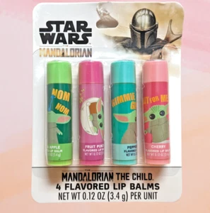 Bálsamos labiales con sabor (paquete de 4) Star Wars Mandalorian Baby Yoda The Child 0,12 oz/ea - Imagen 1 de 2