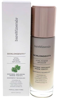 Suero de infusión BareMinerals SKINLONGEVITY Vital Power - 3,4 oz / 100 ml RARO Foto 1 de 3