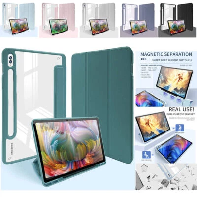 Smart Case Stand Cover Pen Holder For Samsung Galaxy Tab A7 A8 S6 S7+ S8+ Ultra - Image 1 of 4