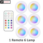 Under Cabinet Closet Lights RGB Wireless Puck Lights 12 Colours with remote - UK