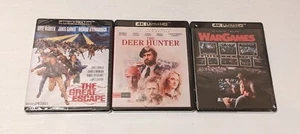 NEW ~ The Great Escape ~ The Deer Hunter ~ WarGames ~ 4K Blu-ray LOT - Picture 1 of 1