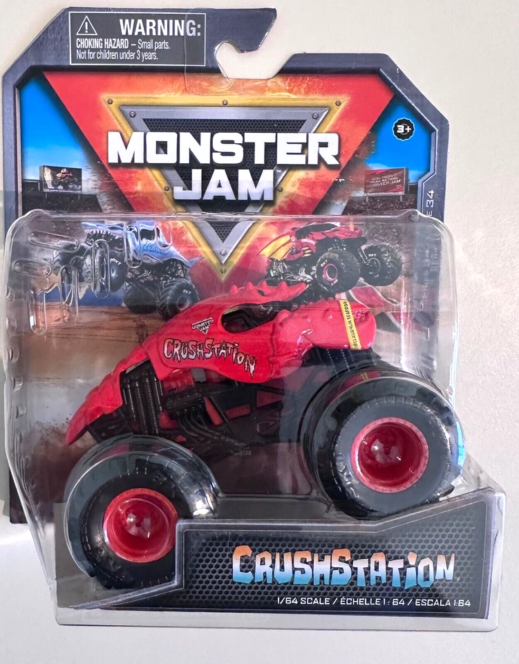 NIB Monster Jam 1:64 Scale Truck - Series 34 Crushstation Diecast Toy - Image 1 of 1