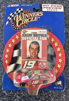 VINTAGE 2002 NASCAR Winners Circle Jeremy Mayfield #19 Pit Pass Preview 1:64 - Image 1 of 4