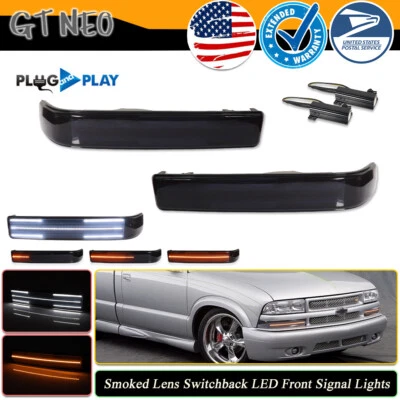 Luz de señal LED DRL conmutada secuencial para 98-04 Chevy S10 Blazer GMC Sonoma Foto 1 de 4