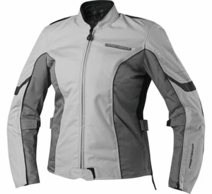 Chaqueta de motocicleta textil plateada FirstGear Contour tallas SM & MD - Imagen 1 de 2