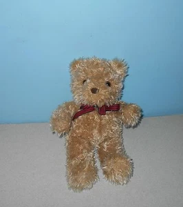 12" Classic Nostalgia Shaggy Tan Teddy Bear Bean Stuffed Plush Animal by Unipak - Picture 1 of 1