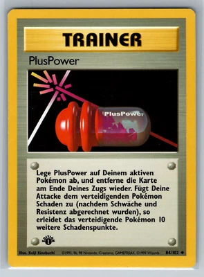 1999 Pokemon - Base Set 1st Edition GERMAN PlusPower Trainer #84 Uncommon LP - Image 1 of 2