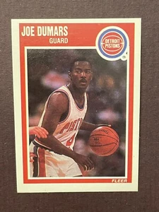Joe Dumars NEAR MINT OB SHARP CORNERS 1989 Fleer #45 Detroit Pistons HOF - Picture 1 of 2