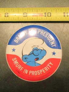 Puffo Cervello per Presidente Prosperità Pinback Pulsante - Foto 1 di 3