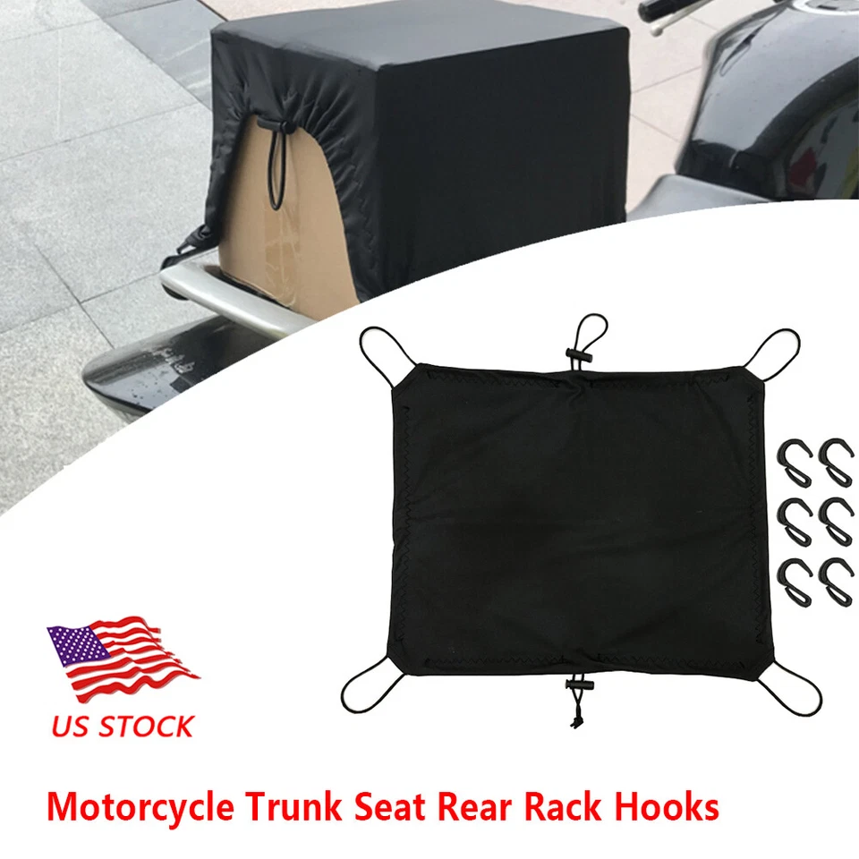 Upgrade Motorcycle Dirt Bike Trunk Seat Rear Rack Luggage Shelf Strong Hooks US - Image 1 of 4