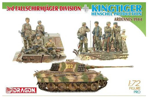 Dragon 3rd FJ DIV.+ KINGTIGER HENSCHEL TURRET KIT 1:72 - Immagine 1 di 1