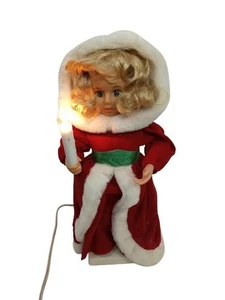 Vintage Telco Motion-Ettes von Weihnachten animierte Mädchen Skulptur 19" - Bild 1 von 4