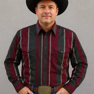 NUEVO CON ETIQUETAS Camisa Wrangler Western Para Hombre Perla Con Botones A Presión Estampado - Talla XL - Imagen 1 de 4