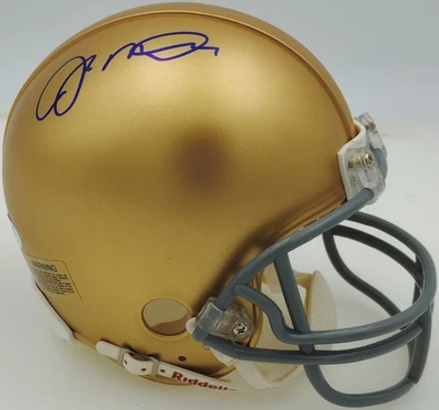 Joe Montana Signed Notre Dame Fighting Irish Gold Mini Helmet PSA/DNA - Image 1 of 4