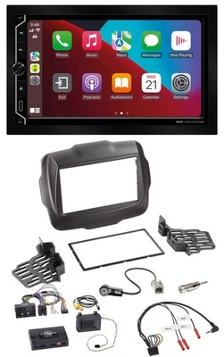ESX 2DIN DAB USB Lenkrad Bluetooth Autoradio für Jeep Renegade ab 2015 - Bild 1 von 4