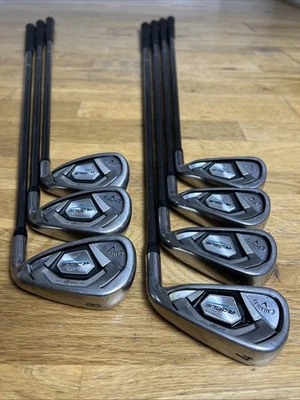 Callaway Rogue CF18 +1° Iron Set / 4 - PW / Stiff Graphite Shafts /Midsize Grips - Image 1 of 4