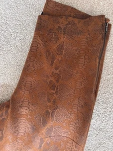 BNWOT .. M&S COLLECTION .. Brown mix Faux Leather Leggings Size 18R - Picture 1 of 8