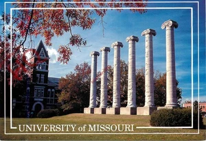 Ansichtskarte:;University of Missouri, Columbia, Ionische Säulen - Bild 1 von 2