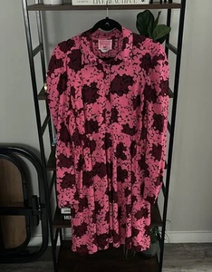 Kate Spade Pink Spotted Long Sleeve Collared Dress Size 12 - Picture 1 of 7
