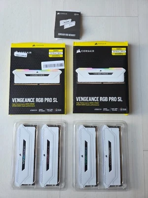 Corsair VENGEANCE RGB PRO SL 64GB (4x16GB) DDR4 DRAM 3600MHz C18 Kit - Weiß - Bild 1 von 3