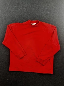 Nike Shirt Mens Large Red Mock Neck Long Sleeve Swoosh Athletic Training Sports - Picture 1 of 7