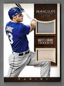 BRETT LAWRIE 2014 IMMACULATE COLLECTION SP DUAL RELIC INSERT CARD #14 47/49 - Picture 1 of 2