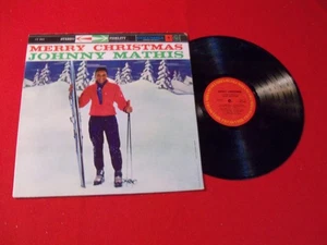 JOHNNY MATHIS HOLIDAY COLUMBIA LP "MERRY CHRISTMAS" ON CLASSIC VINTAGE VINYL! - Picture 1 of 8
