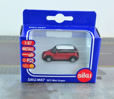 SIKU 1872 Diecast Metal Mini Cooper Car Red 1:87 HO Scale - Image 1 of 2