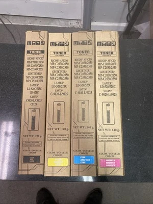 Set Of 4 Toner Cartridges For Ricoh Aficio Compatible w  MP C2030/2050/2530/2550 - Image 1 of 4