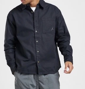Camisa Air Jordan Essentials Abotonada L Para Hombre Negra Manga Larga FV7446 010 - Imagen 1 de 8
