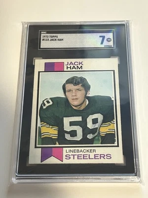 1973 TOPPS JACK HAM #115 ROOKIE CARD RC SGC 7 HOF - Image 1 of 2