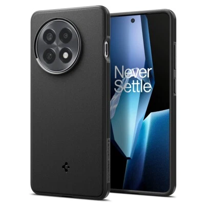 For OnePlus 13R | Spigen Sand Blast Matte Black Grip Case - Image 1 of 4