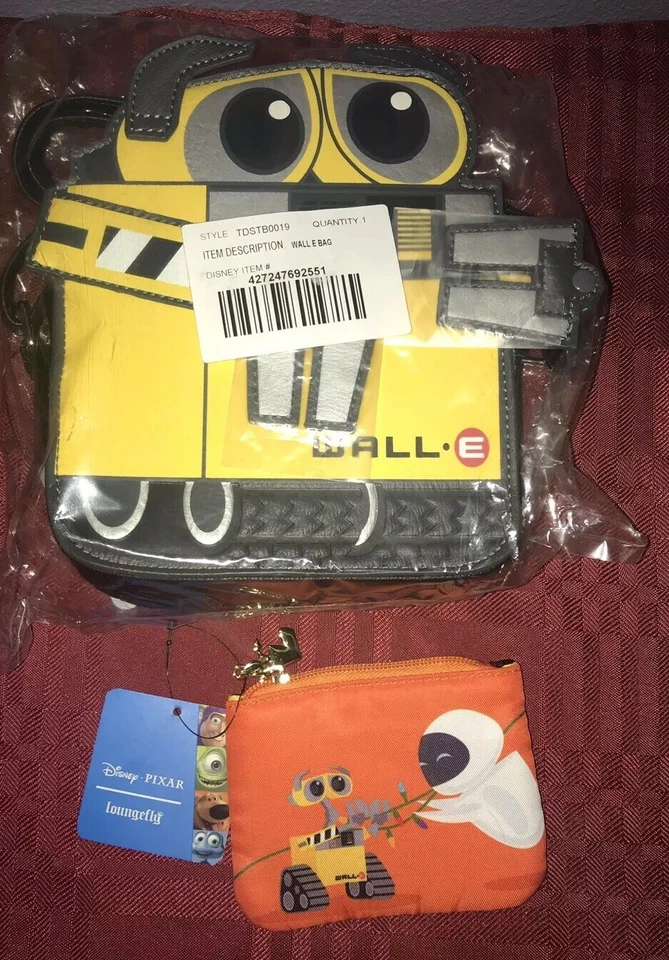Disney Pixar WALL-E CrossBody Bag & Loungefly Coin Purse Set New - image 1 of 4