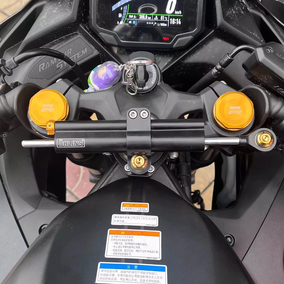 ZX-6R Steering Damper Stabilizer Bracket Mount Fit For KAWASAKI ZX6R 2007-2008 — 第 1/4 张图片