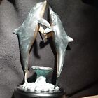 Metalowa rzeźba z brązu 2 delfiny 9" SPI San Pacific International