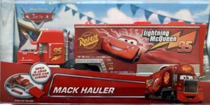 VHTF Disney Cars Mack Hauler Truck Trailer Flag Background 1:55 FREE SHIPPING! - Picture 1 of 1