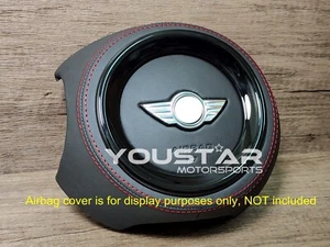 NEU GLÄNZEND SCHWARZ LENKRADRINGVERKLEIDUNG für MINI R50 R53 R52 Cooper S JCW - Picture 1 of 7