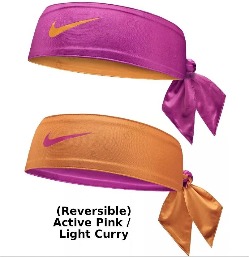 1 Head Tie - NIKE Dri-FIT 3.0 Head Tie (Reversible) Active Pink / Light Curry
