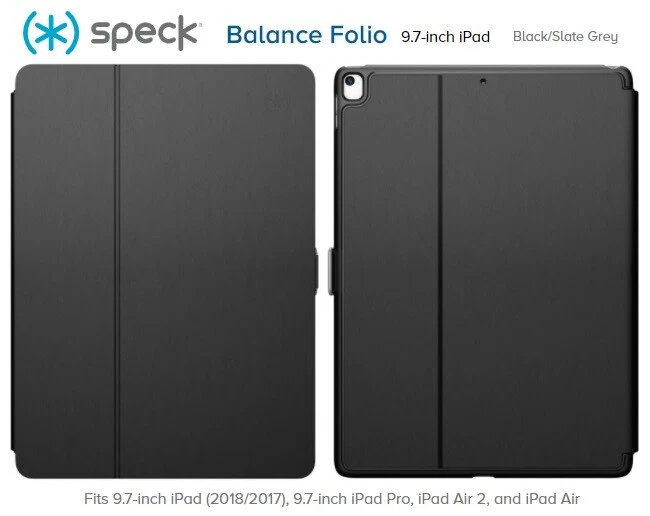 Speck Balance FOLIO for Apple iPad 9.7" (2018/2017) / Pro 9.7 /Air 2/Air - Black - Image 1 of 1