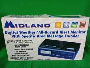 Midland 74-200 Digital NOAA Weather/All Hazard Alert Radio with Clock and Alarm - Zdjęcie 1 z 3