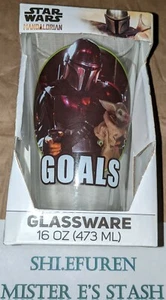 NEW Mandalorian Goals 16 Oz Pint Glass (Star Wars) - Picture 1 of 2