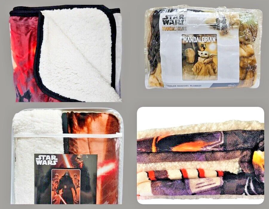 Manta Star Wars Darth Vader y Baby Yoda Mandalorian Tacto de Seda Sherpa Lanza Foto 1 de 1