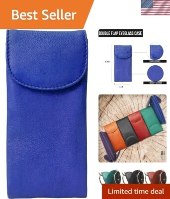 Estuche Doble Cuero para Gafas, Organizador Compacto 2 en 1 para Gafas de Sol y Gafas Foto 1 de 4