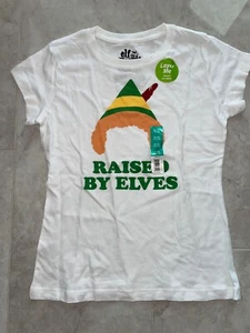 Elf the movie Ripple Junction Raised by elves Kids Unisex tshirt size XL  14/16 - Picture 1 of 3