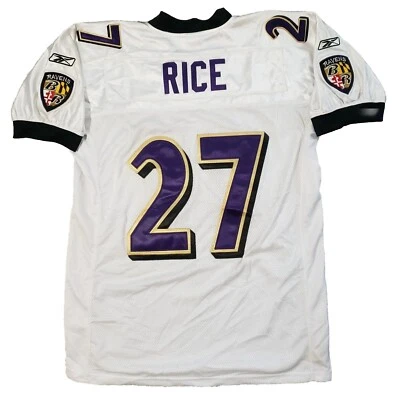 Camiseta de Colección Ray Rice #27 Para Hombres 50 Baltimore Ravens Onfield NFL Fútbol Cosido Foto 1 de 4